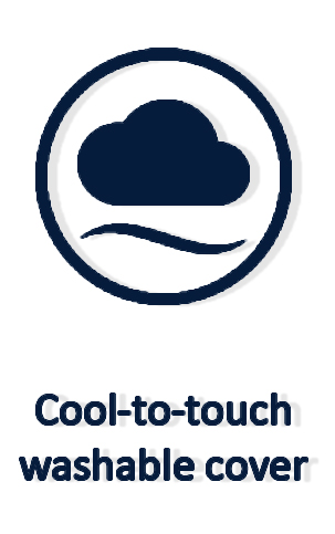 Cool-to-touch washable cover src= Cool-to-touch washable cover