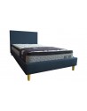 Rio Upholstered Kids Bed with Wooden Legs - Navy Rio Upholstered Kids Bed with Wooden Legs - Navy