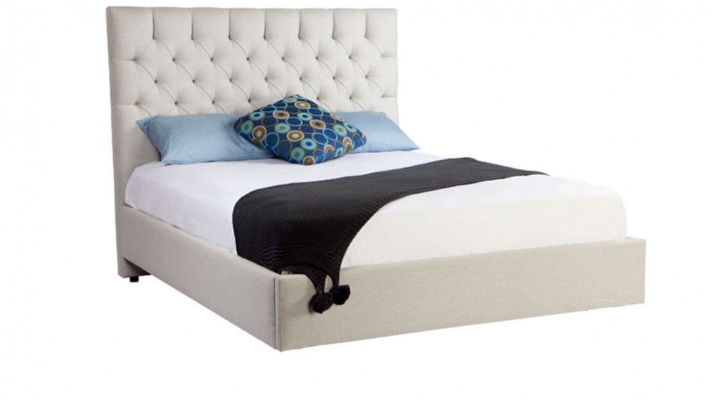 Vienna Custom Upholstered Square Bed, Standard Size Of King Bed Frame