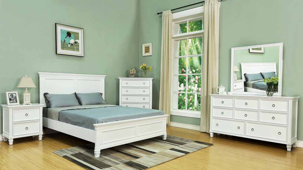 Tamarack Timber Bedroom Suite In White, Queen Bedroom Sets For Teenage Girl
