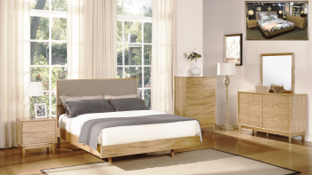 Denmark Beige Bedframe w/...