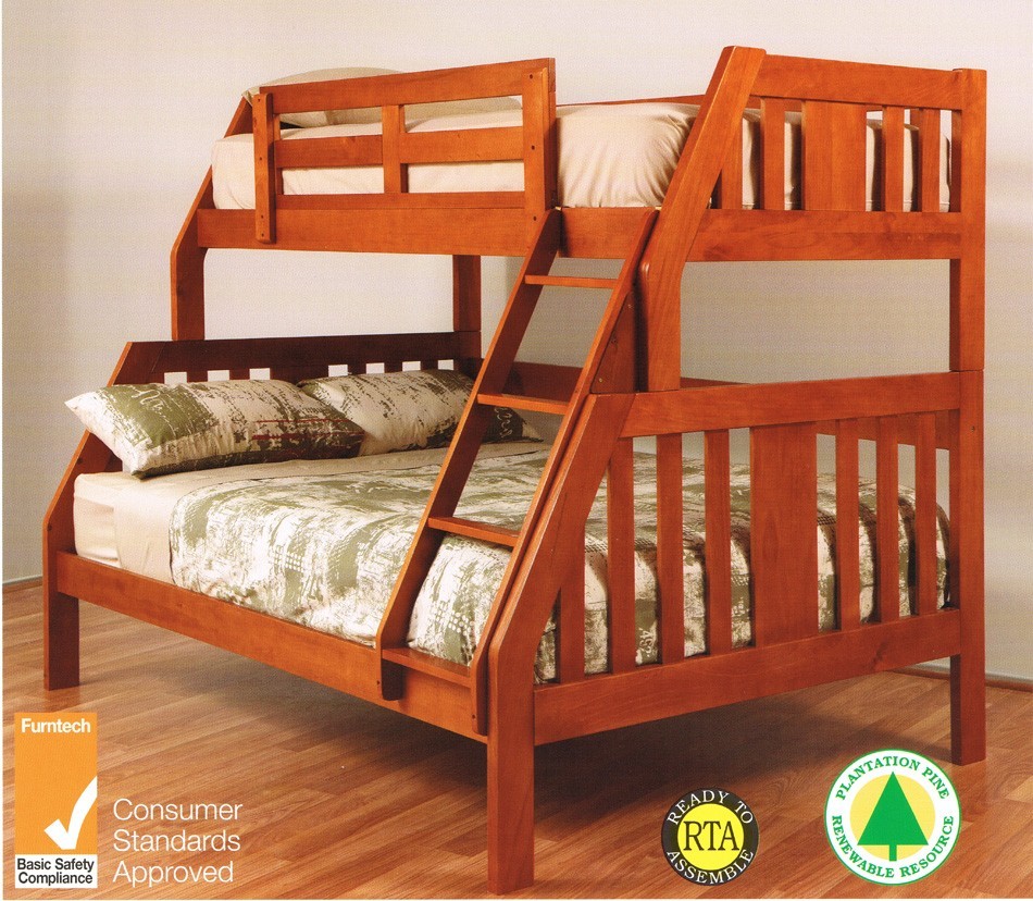 Uncategorized Bunk Beds Double And Single kids teens beds bedworks troy single double timber bunk bed