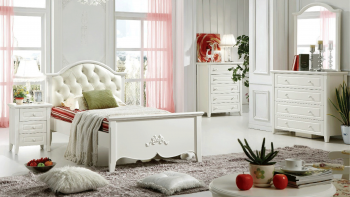 Iris White Bed Frame