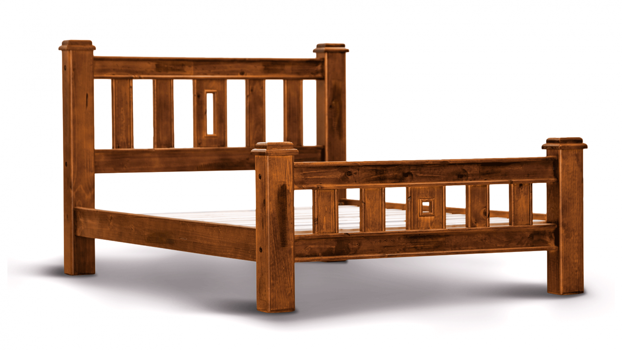 Jamaica Solid Pine Timber Bed Frame Select Size Queen