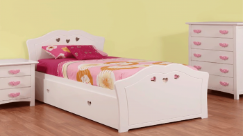 Hearts Timber Kids Bed -...