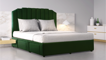 Premier Panelled Custom Upholstered Bed Frame With Choice Of Storage Base