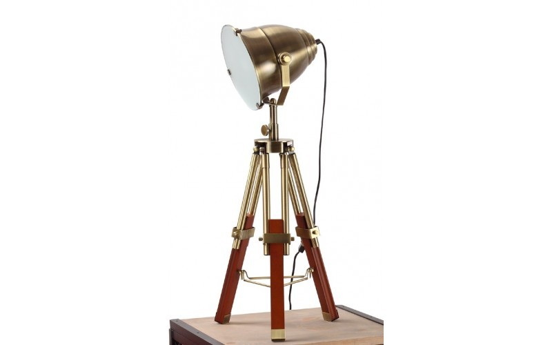 Antique Brass Spotlight Table Lamp