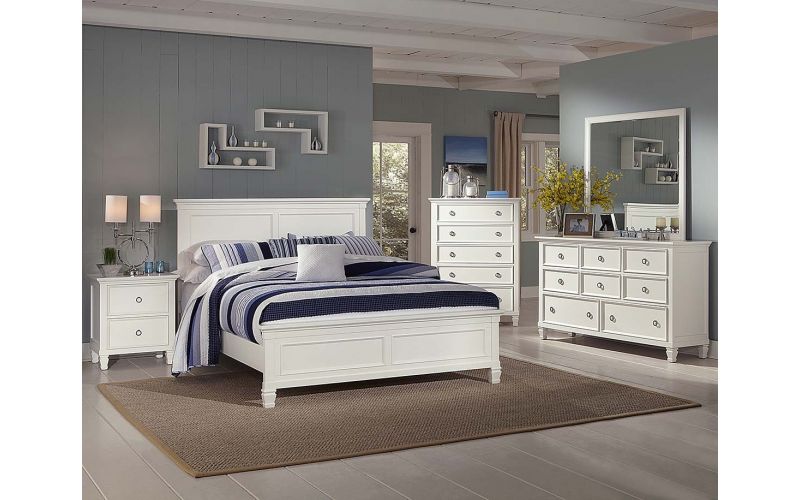 tamarack timber bedroom suite in white