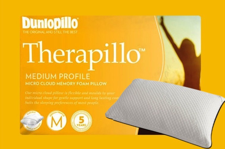 Therapillo Premium Memory Foam Medium Profile Pillow
