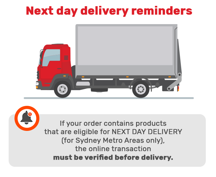 next day delivery reminders