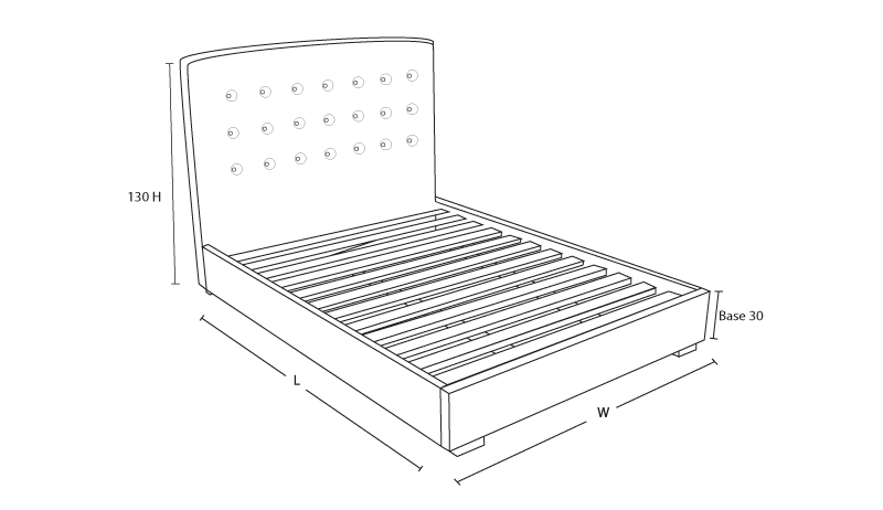 Mondo Custom Bed Frame Dimension Demonstration Mondo Custom Bed Frame Dimension Drawing