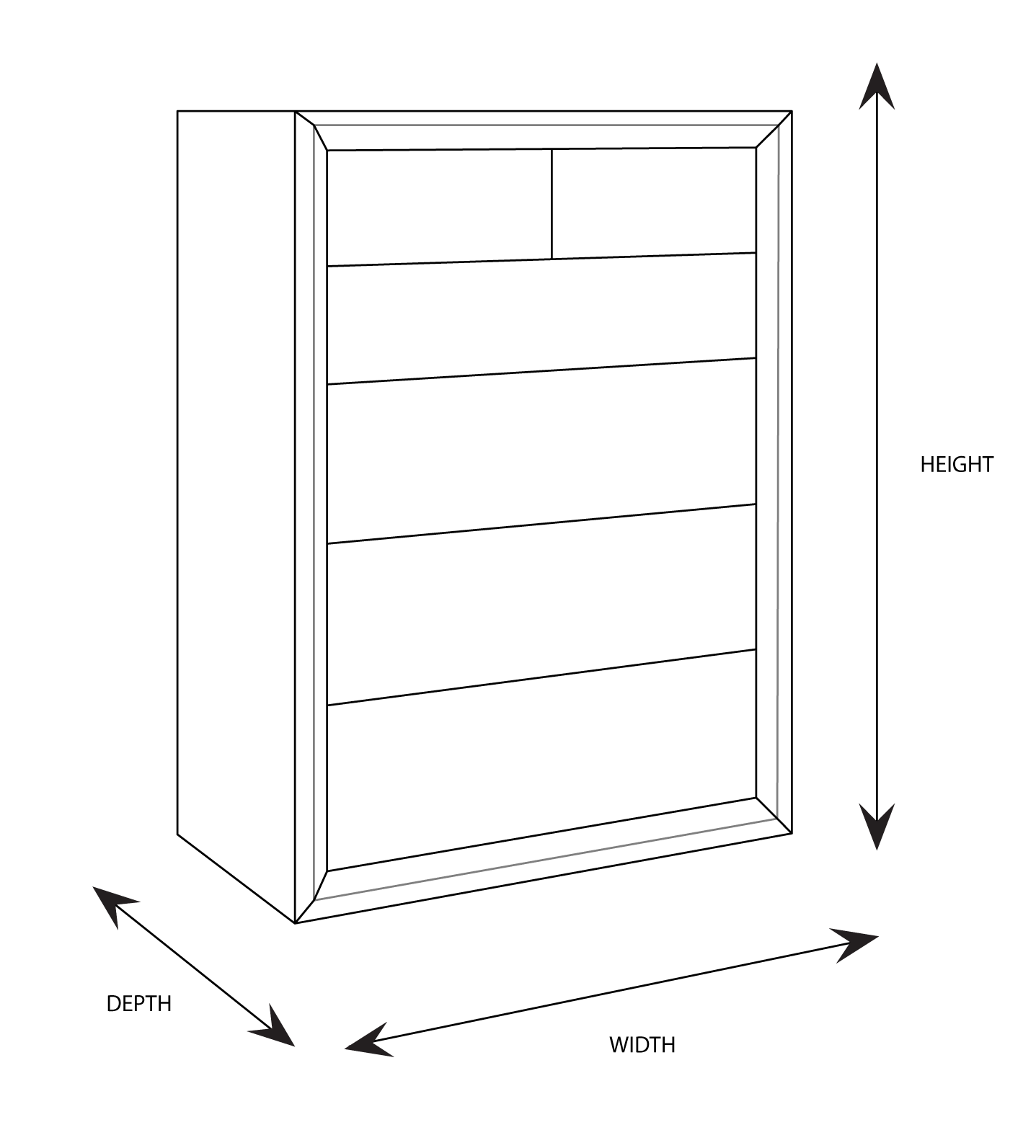 Clempton Tallboy Dimensional Drawing