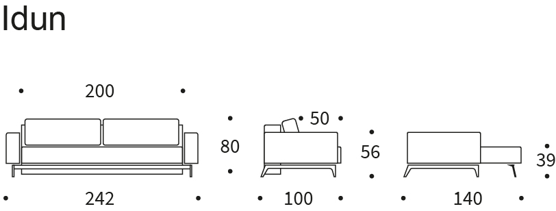 Bedworks Sofa Beds - Idun Sleek Double Sofa Bed by Innovation Living