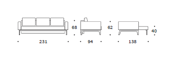 Cassius Sofa Bed Double Dimensions
