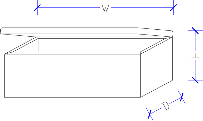 Custom Made Upholstered Storage Box