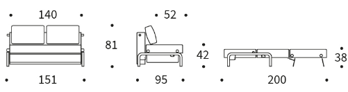 Ramone 140 Sofa Bed