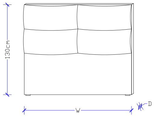 Segment Upholstered Bed Head - Custom Design Headboard