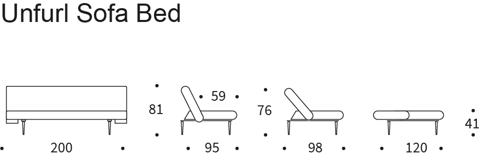 Bedworks Sofa Beds - Unfurl Sleek King Single Sofa Bed