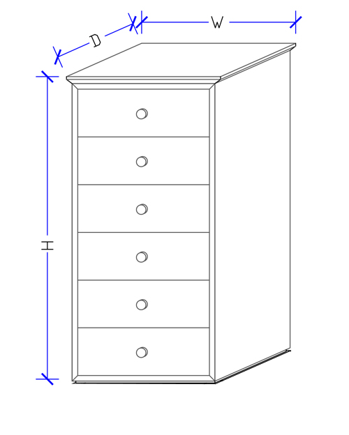 Amy Tall Boy Dimensions