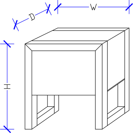 Garfield Timber Bedside Dimensions Garfield Timber Bedside Custom Made Design