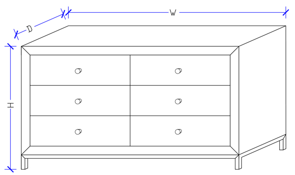 Bono Dresser Table - Custom Made Bedroom Furniture