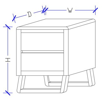 Made To Order: Brooklyn Neo Timber 2 Drawers Bedside