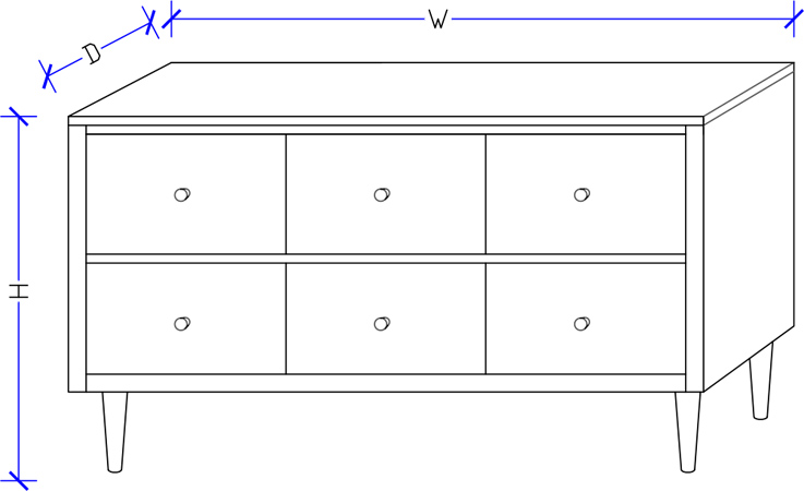 Danish Timber Dresser Custom Design Made-to-order Timber Dresser
