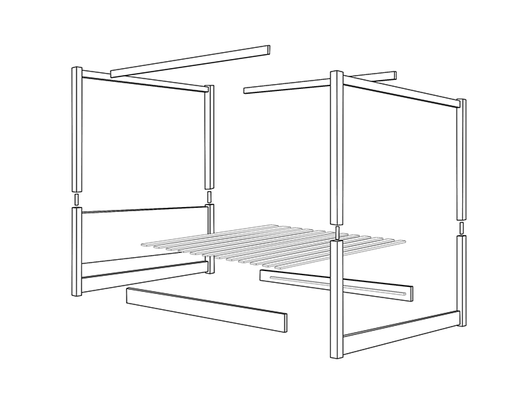 Custom Made 4 Posters Bed - Split Option