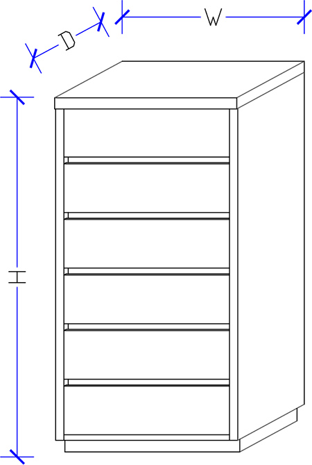 Kashmir Slim Boy 6 Drawers - Hand Made