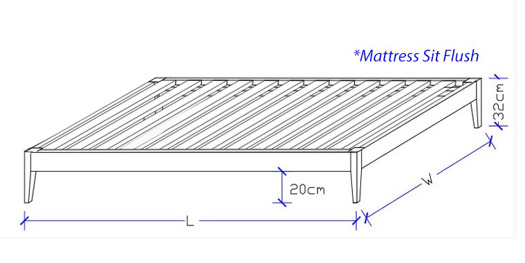 Bedworks Custom Timber Base -Nirvana Sit Flush Base