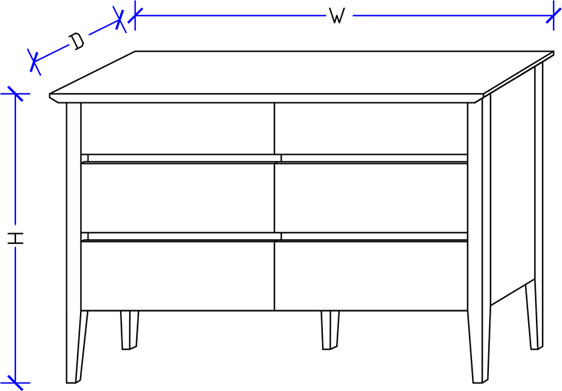 Nirvana Dresser - Custom Made Bedroom Dresser