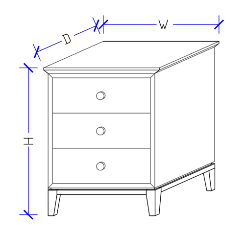 Norway Timber Bedside Table - Custom Made 