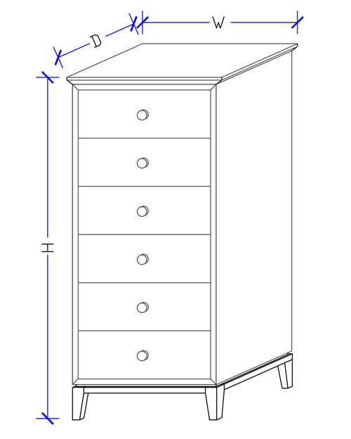 Custom Made Norway Timber Tallboy