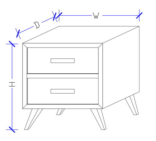 Pavarotti Bedside Table Design Hand Made Bedside Table - Custom Design