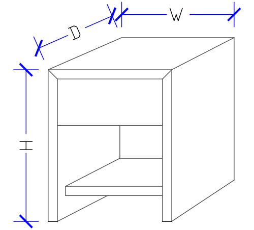 Rubik Bedside Table Hand Made Bedside Table - Custom Design