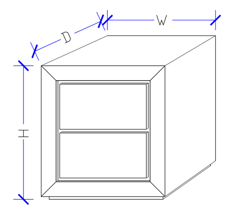 Tropez Custom Timber Bedside Table Design Hand Made Timber Bedside Table - Custom Design